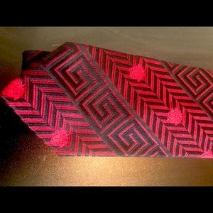 Versace tie Greek key design